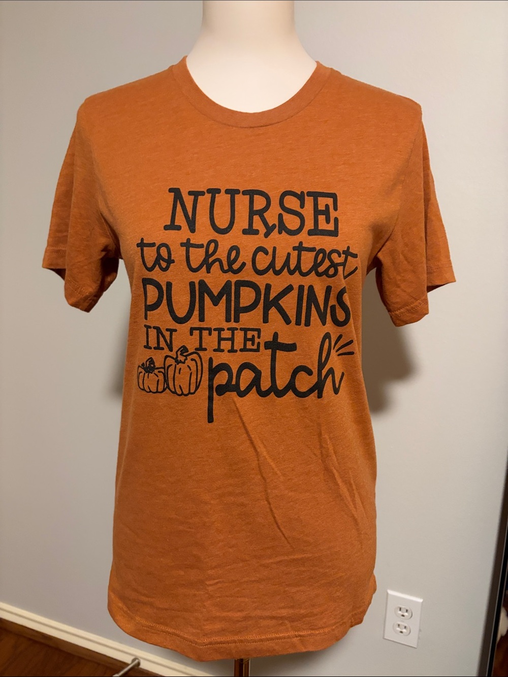 Bella Canvas Women’s T-Shirt “Nurse to the Cutest Pumpkins in the Patch”🎃 Size S